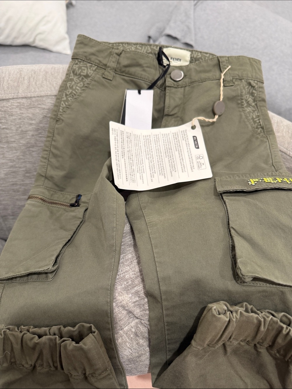 Fendi Olive Green Utility Cargo Pants